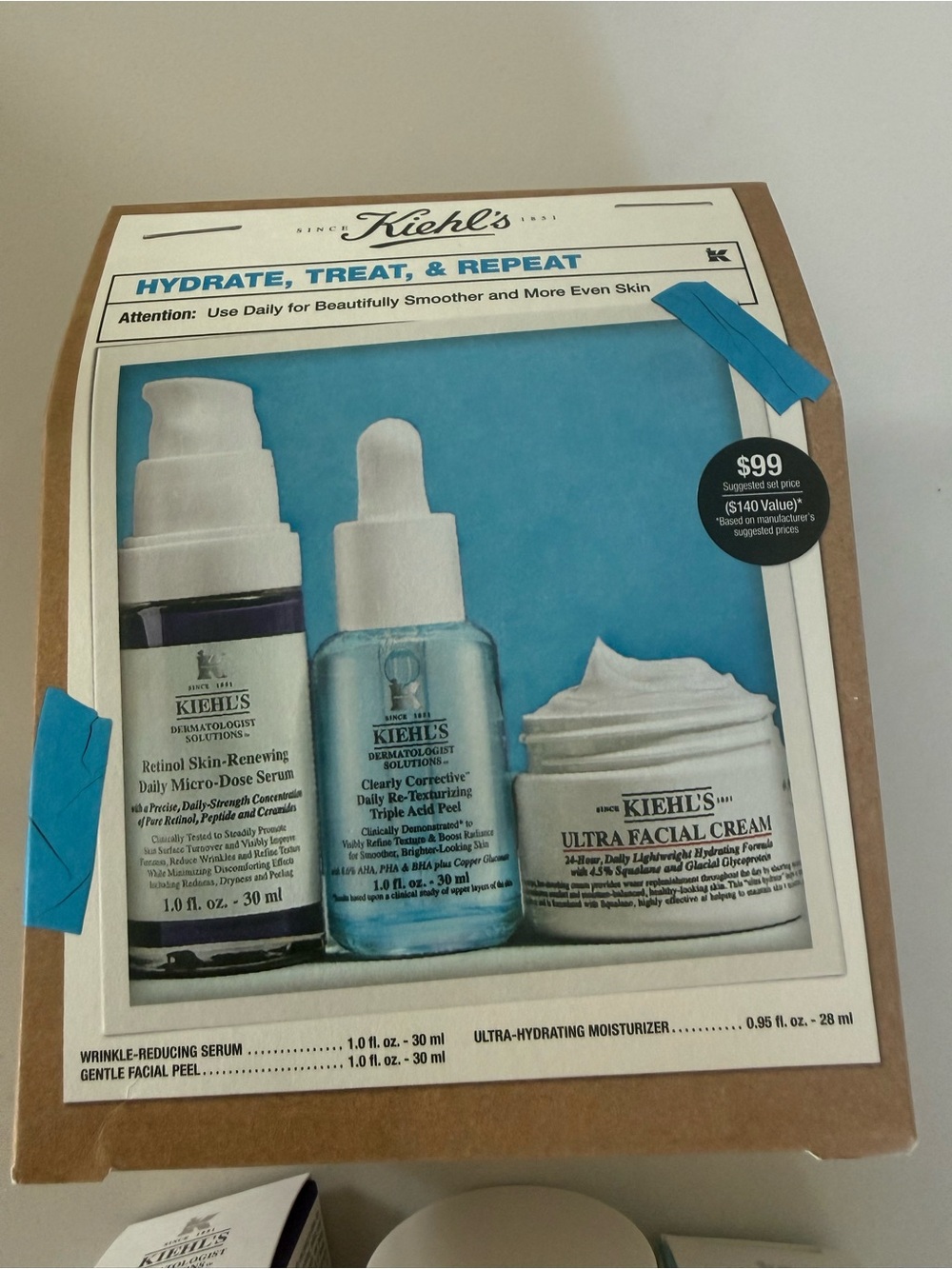 Kiehl's Hydrate, Treat & Repeat Set - Blue & White